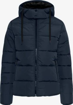 OXMO Winterjassen Winterjas Sofina Dames Blauw Gemêleerd