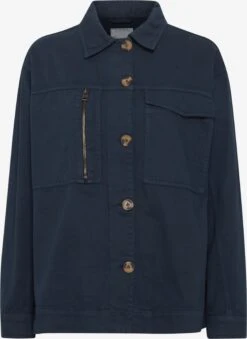 OXMO Tussenjassen Tussenjas Tami Dames Blauw Gemêleerd