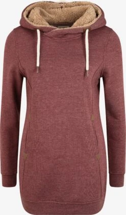 OXMO Hoodies Sweatshirt Vicky Pile Hood Long Dames Rood / Wijnrood