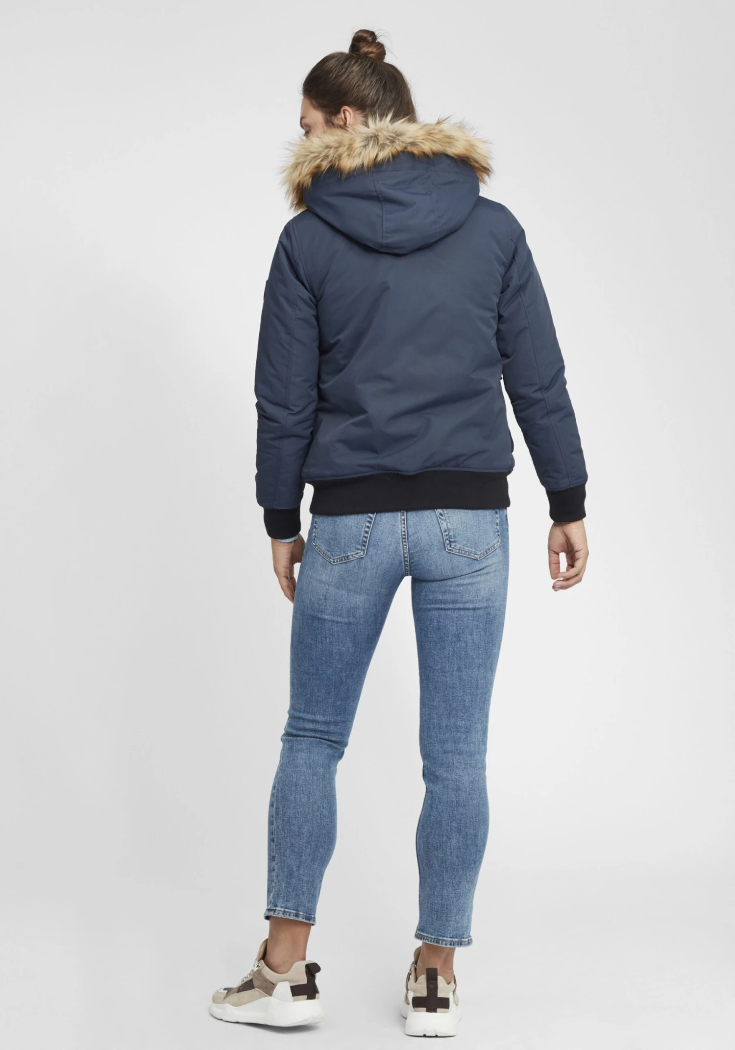 OXMO Winterjassen Winterjas Acila Dames Blauw - Afbeelding 4