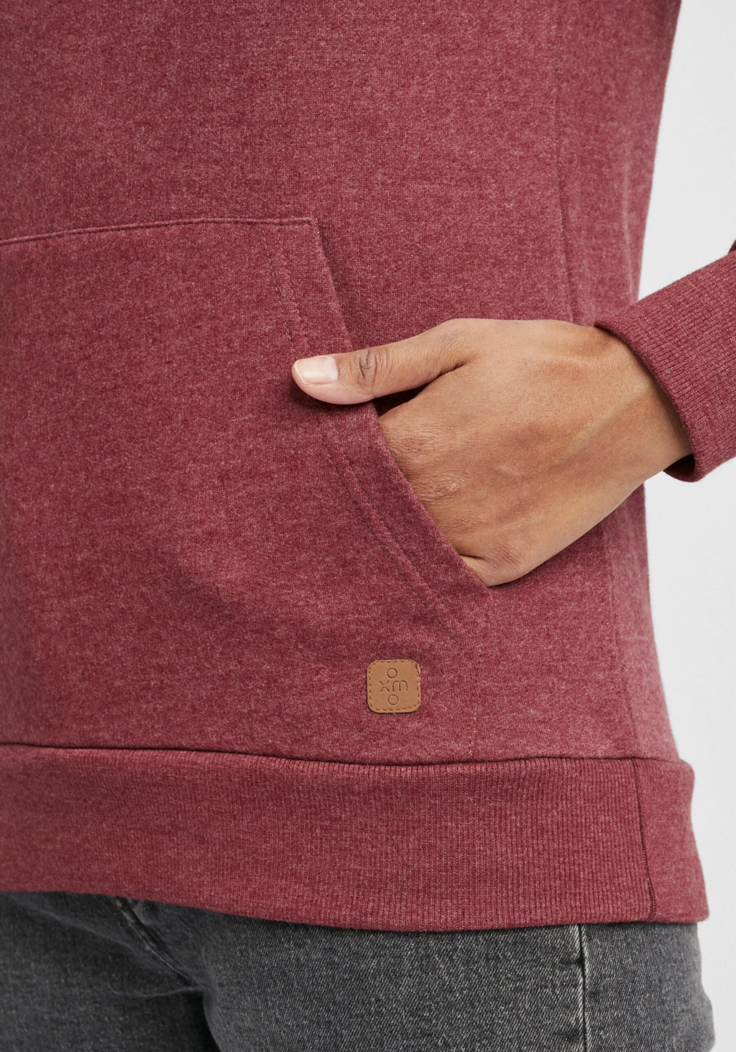 OXMO Hoodies Sweatshirt Julia Pile Dames Rood / Bordeaux - Afbeelding 6