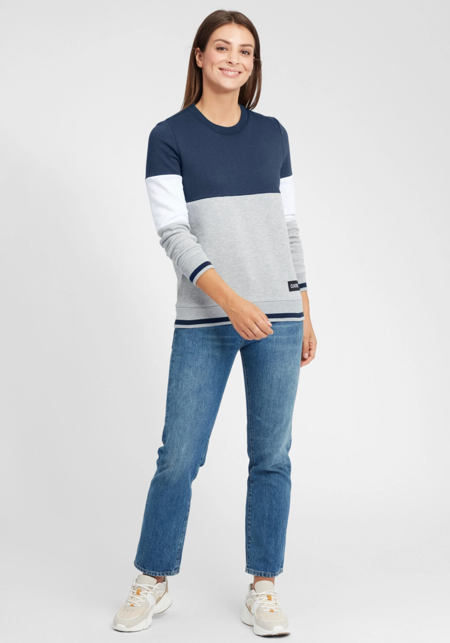 OXMO Sweatshirts Sweatshirt Omaya Dames Blauw - Afbeelding 3