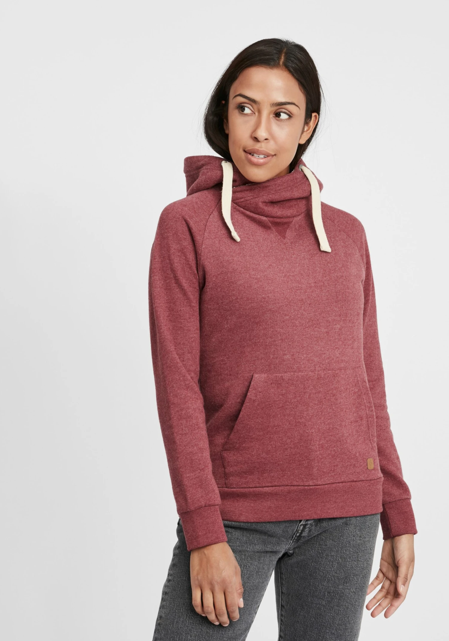 OXMO Hoodies Sweatshirt Julia Pile Dames Rood / Bordeaux - Afbeelding 2