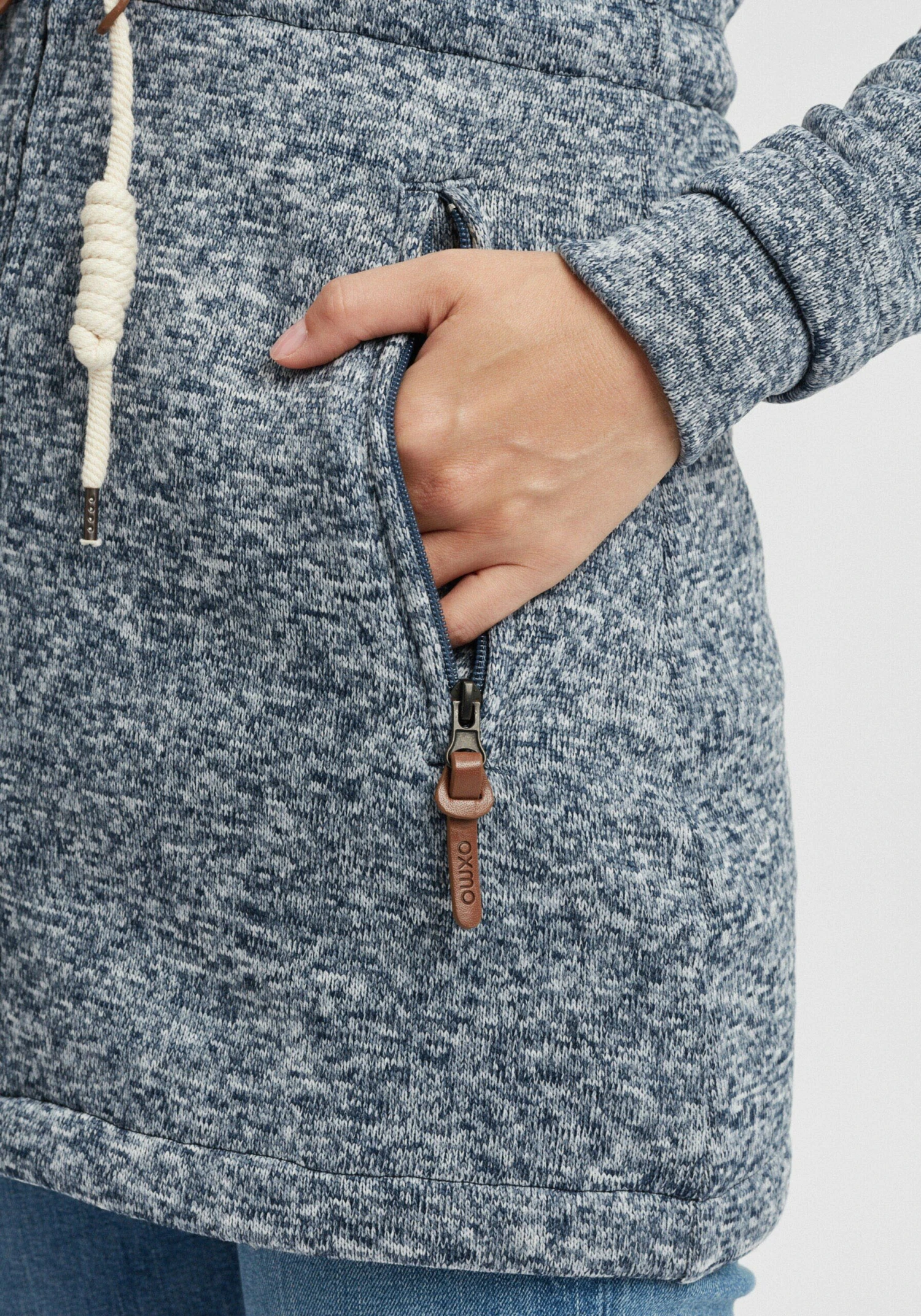 OXMO Sweatvesten Sweatvest Thora Dames Blauw - Afbeelding 6