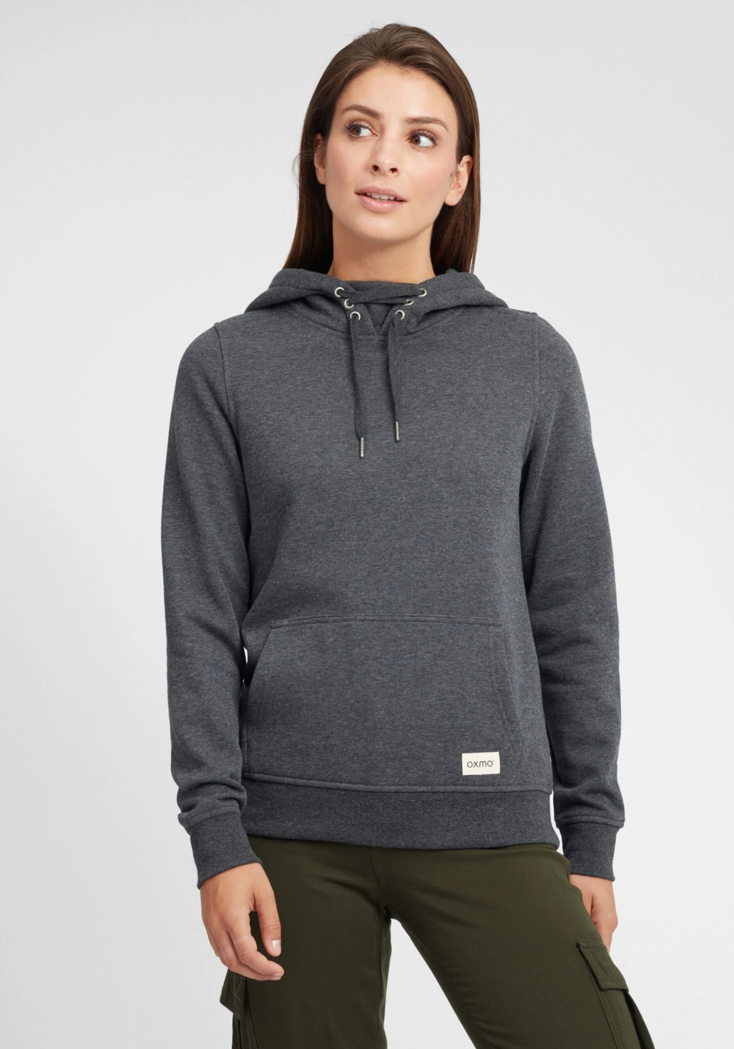 OXMO Hoodies Sweatshirt Owena Dames Grijs - Afbeelding 2