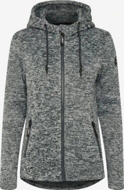 OXMO Outdoor Jassen Fleece Jas Kajsa Dames Donkergrijs