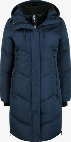 OXMO Wintermantels Wintermantel Juna Dames Blauw / Donkerblauw