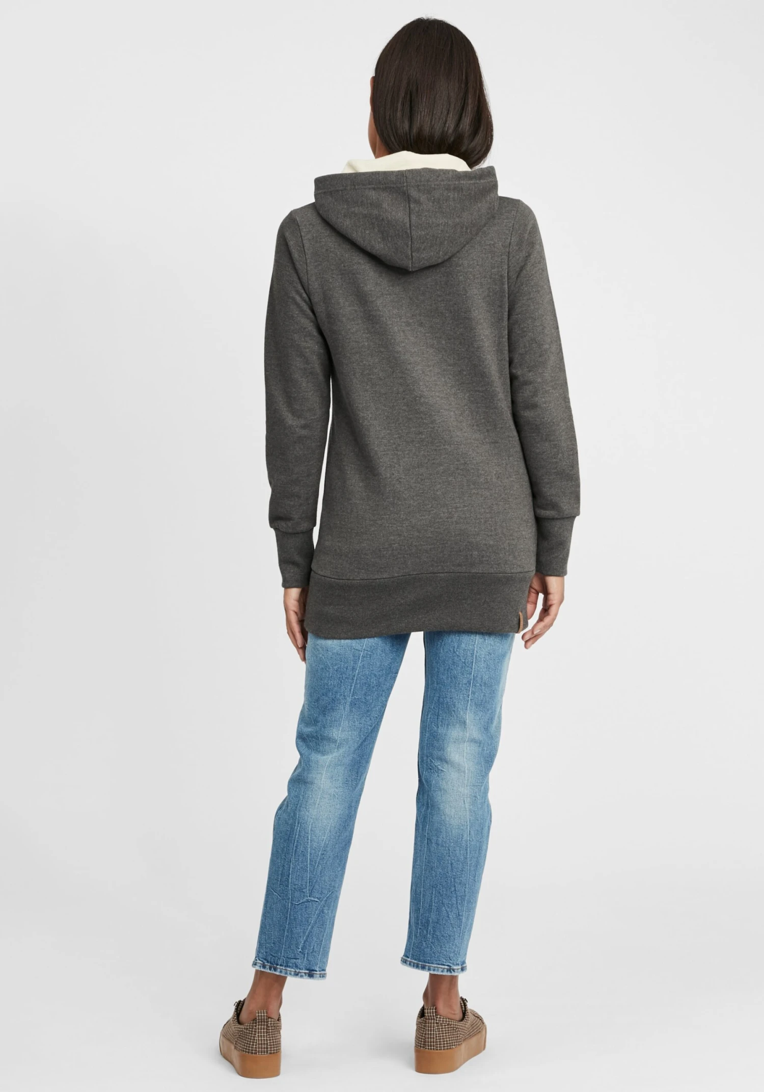 OXMO Hoodies Sweatshirt Jenny Dames Grijs - Afbeelding 4