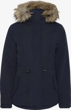 OXMO Winterjassen Winterjas LONA Dames Blauw Gemêleerd