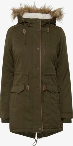 OXMO Parkas Winterparka ANNA Dames Donkergroen