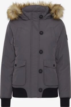 OXMO Winterjassen Winterjas Acila Dames Grijs