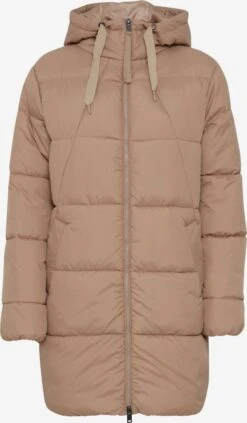 OXMO Winterjassen Winterjas Bodil Dames Donkerbeige / Bruin