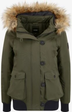OXMO Winterjassen Winterjas Acila Dames Groen