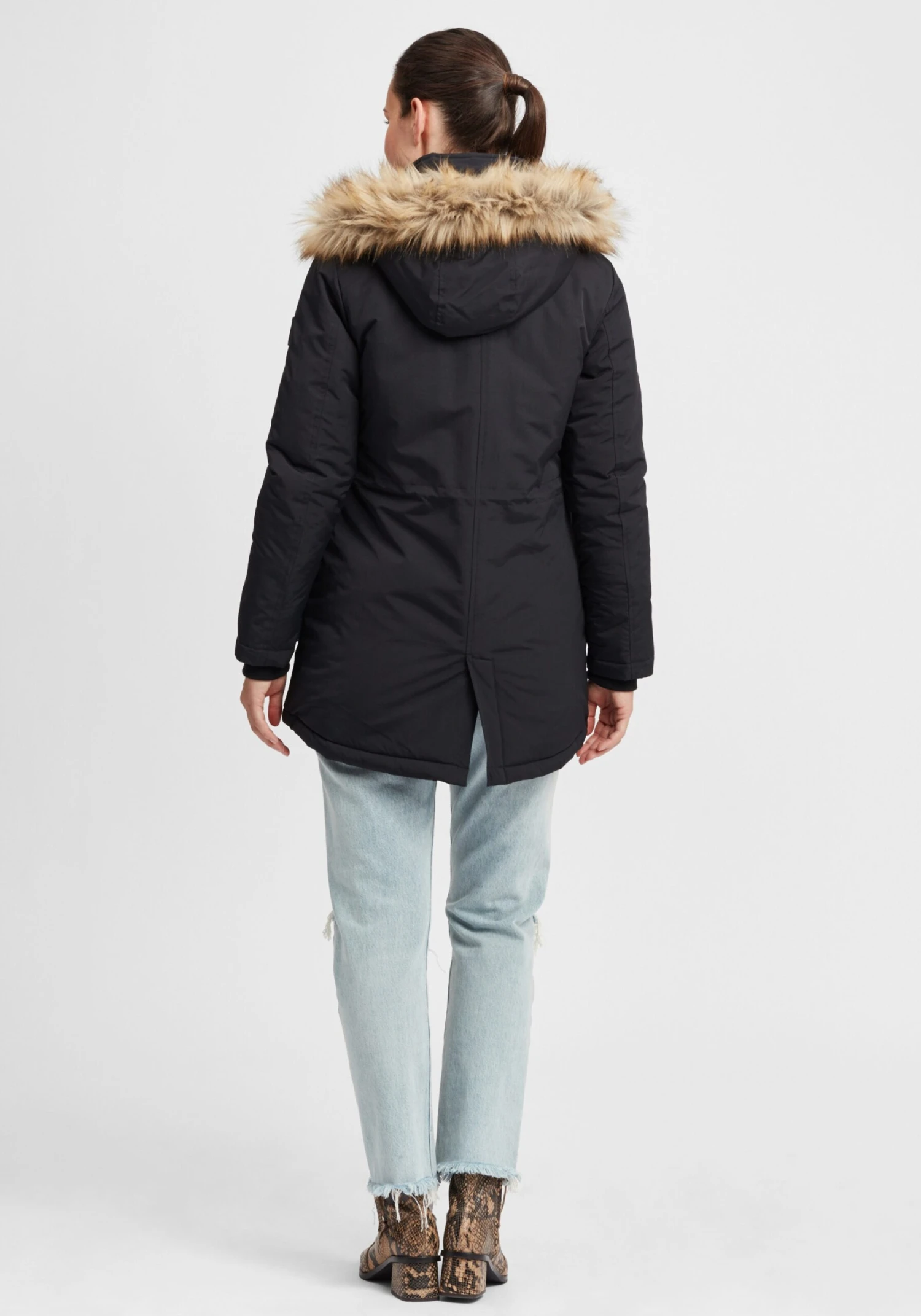 OXMO Parkas Winterparka Acta Dames Zwart - Afbeelding 4