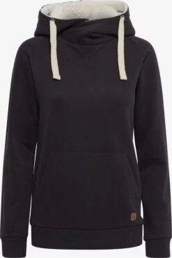 OXMO Hoodies Sweatshirt Julia Pile Dames Zwart