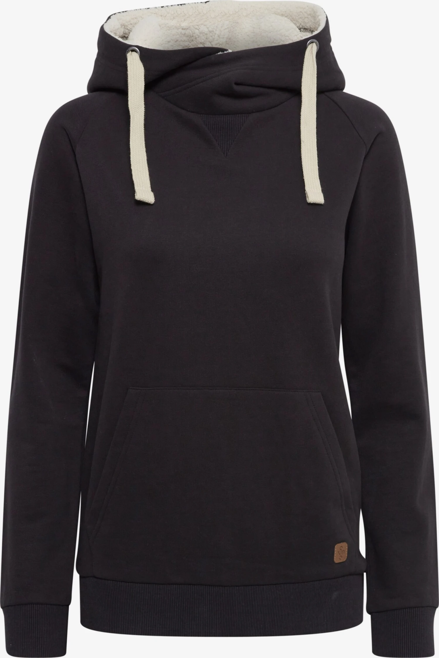 OXMO Hoodies Sweatshirt Julia Pile Dames Zwart