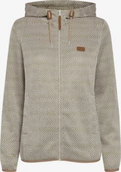 OXMO Outdoor Jassen Fleece Jas Pebbles Dames Beige