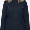 OXMO Winterjassen Winterjas Maribel Dames Donkerblauw / Blauw Gemêleerd