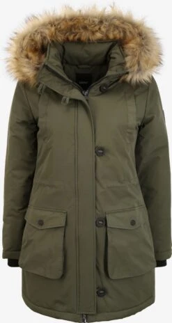 OXMO Parkas Winterparka Acta Dames Olijfgroen
