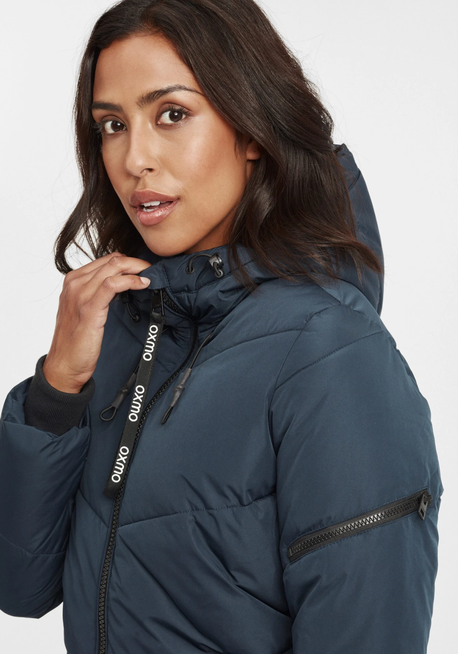 OXMO Wintermantels Wintermantel Junchen Dames Blauw - Afbeelding 5