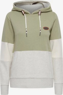 OXMO Hoodies Sweatshirt Dames Grijs Gemêleerd / Pastelgroen