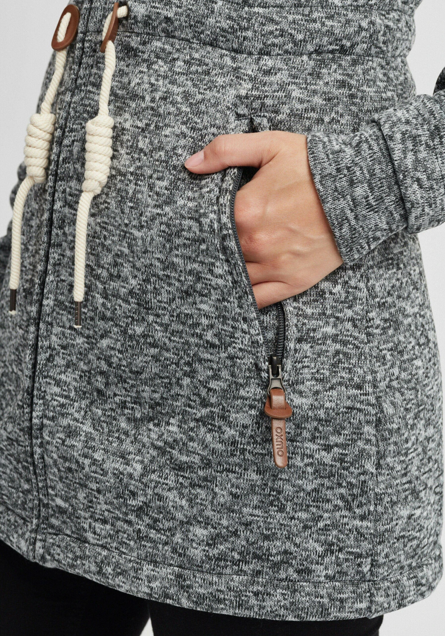 OXMO Sweatvesten Sweatvest Thora Dames Grijs - Afbeelding 6