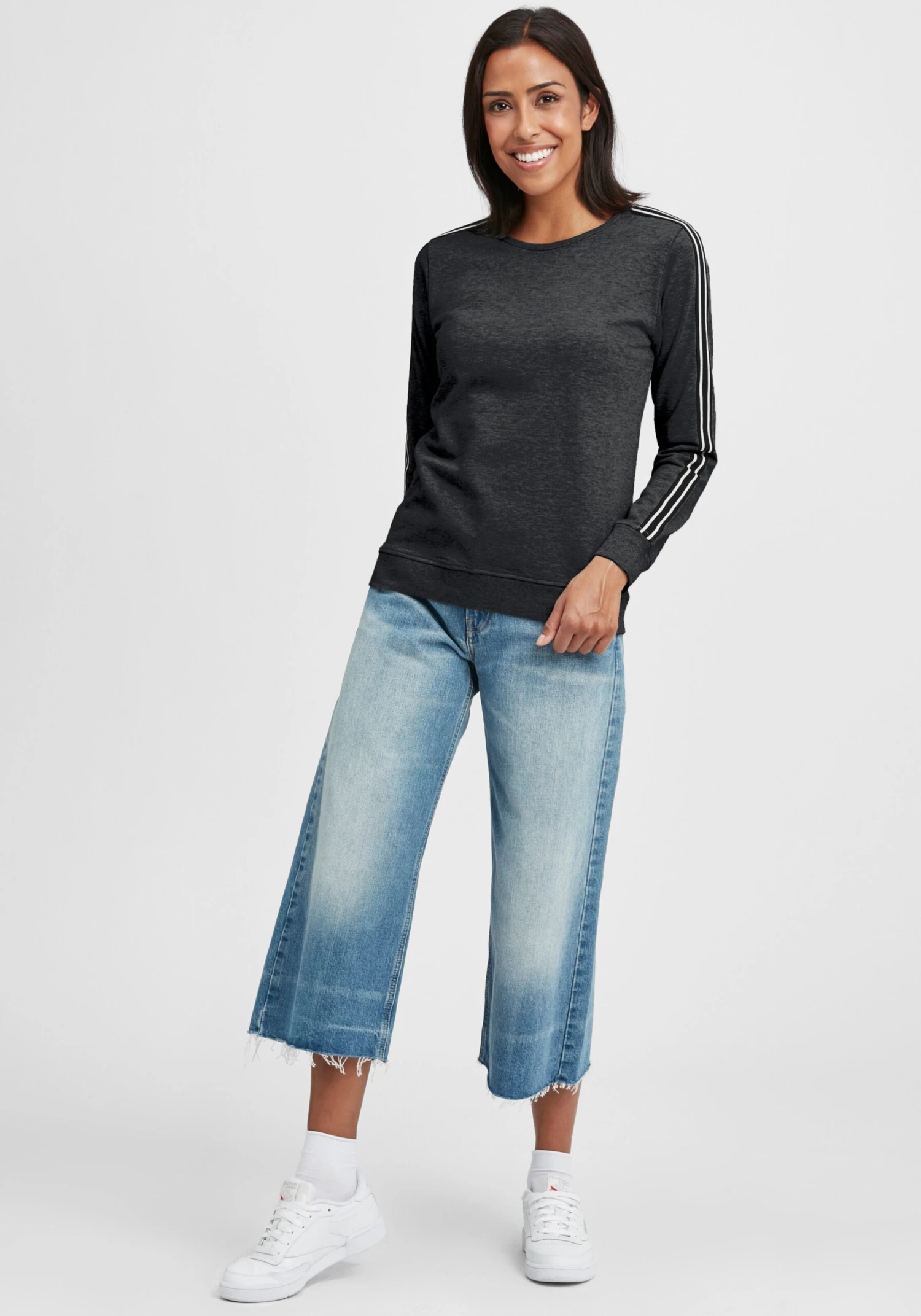 OXMO Sweatshirts Sweatshirt Gabita Dames Grijs - Afbeelding 3