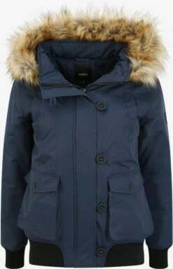 OXMO Winterjassen Winterjas Acila Dames Blauw