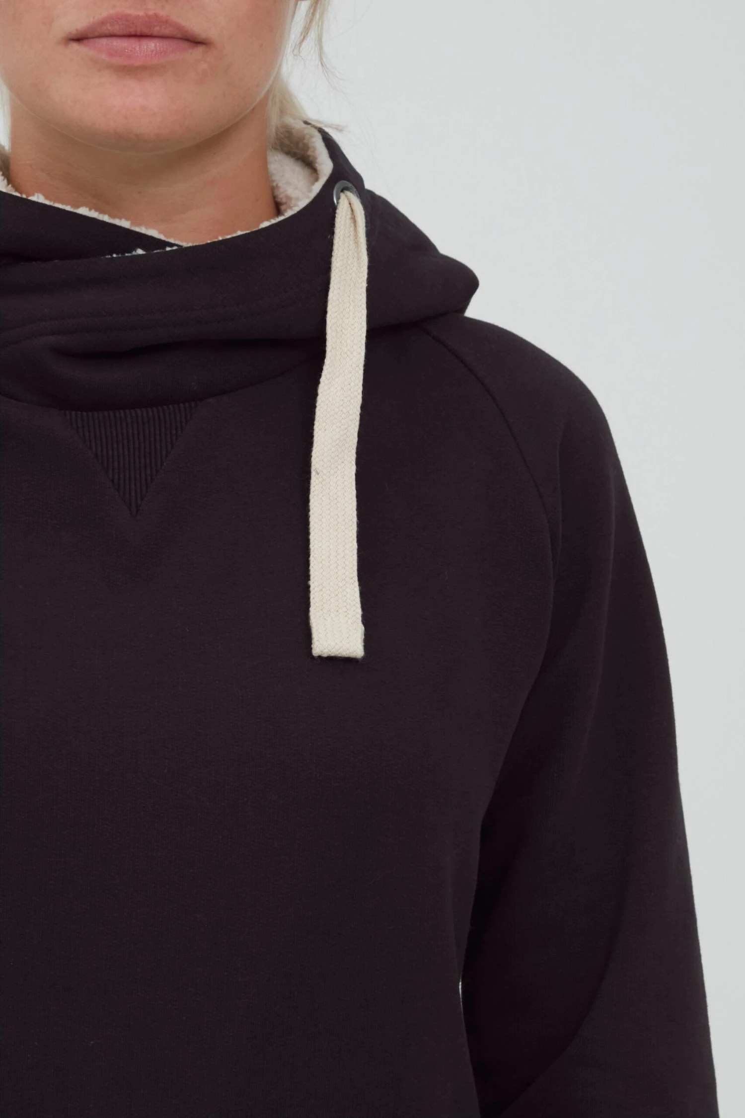 OXMO Hoodies Sweatshirt Julia Pile Dames Zwart - Afbeelding 5