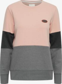 OXMO Sweatshirts Sweatshirt Trine Dames Donkergrijs / Grijs Gemêleerd / Rosa