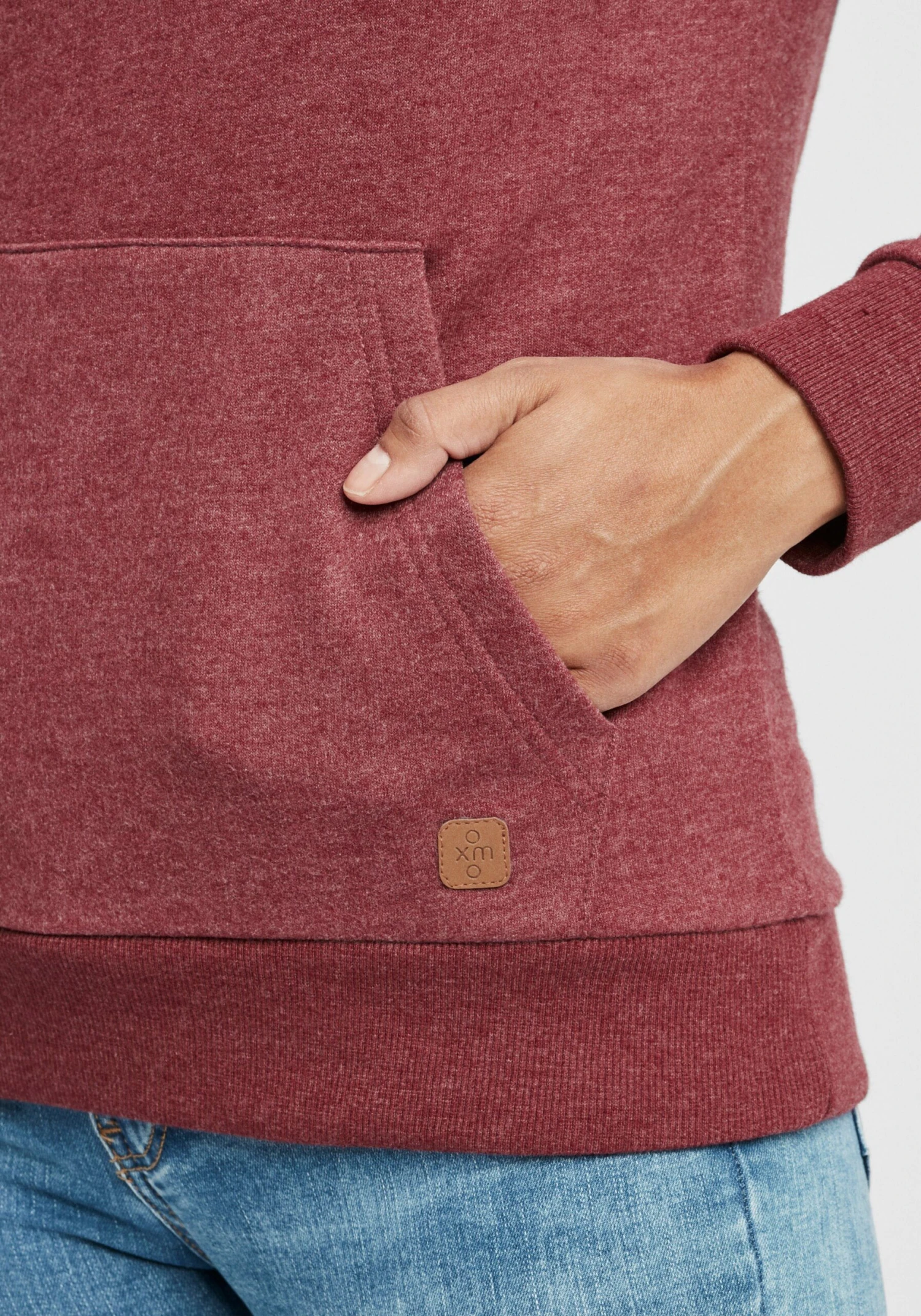 OXMO Hoodies Sweatshirt Julia Dames Bordeaux / Wijnrood - Afbeelding 6