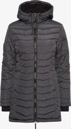 OXMO Winterjassen Winterjas NELLY Dames Zwart