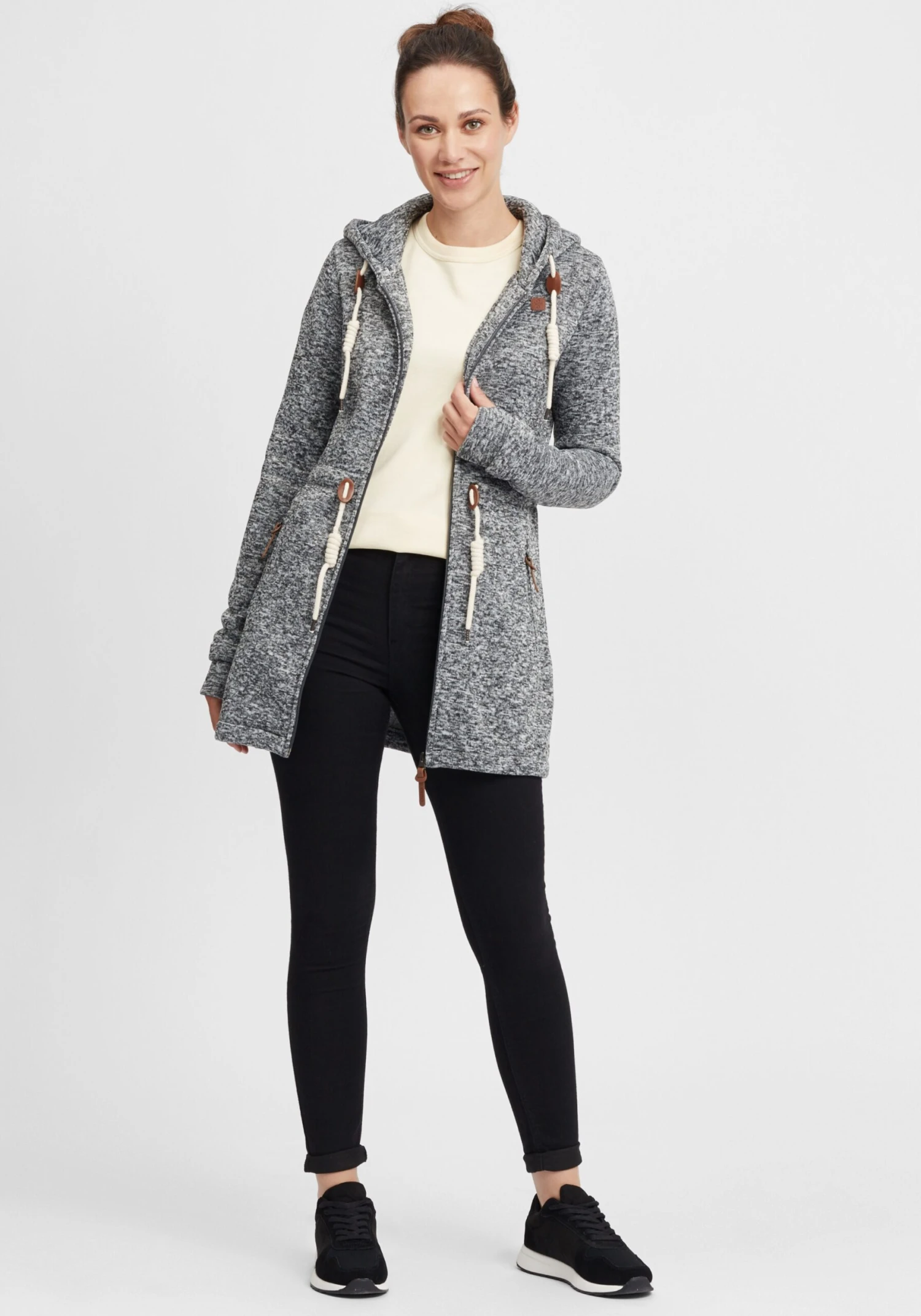 OXMO Sweatvesten Sweatvest Thora Dames Grijs - Afbeelding 3