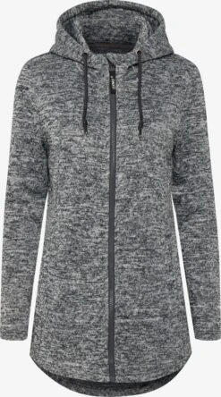 OXMO Outdoor Jassen Fleece Jas Kaira Dames Donkergrijs