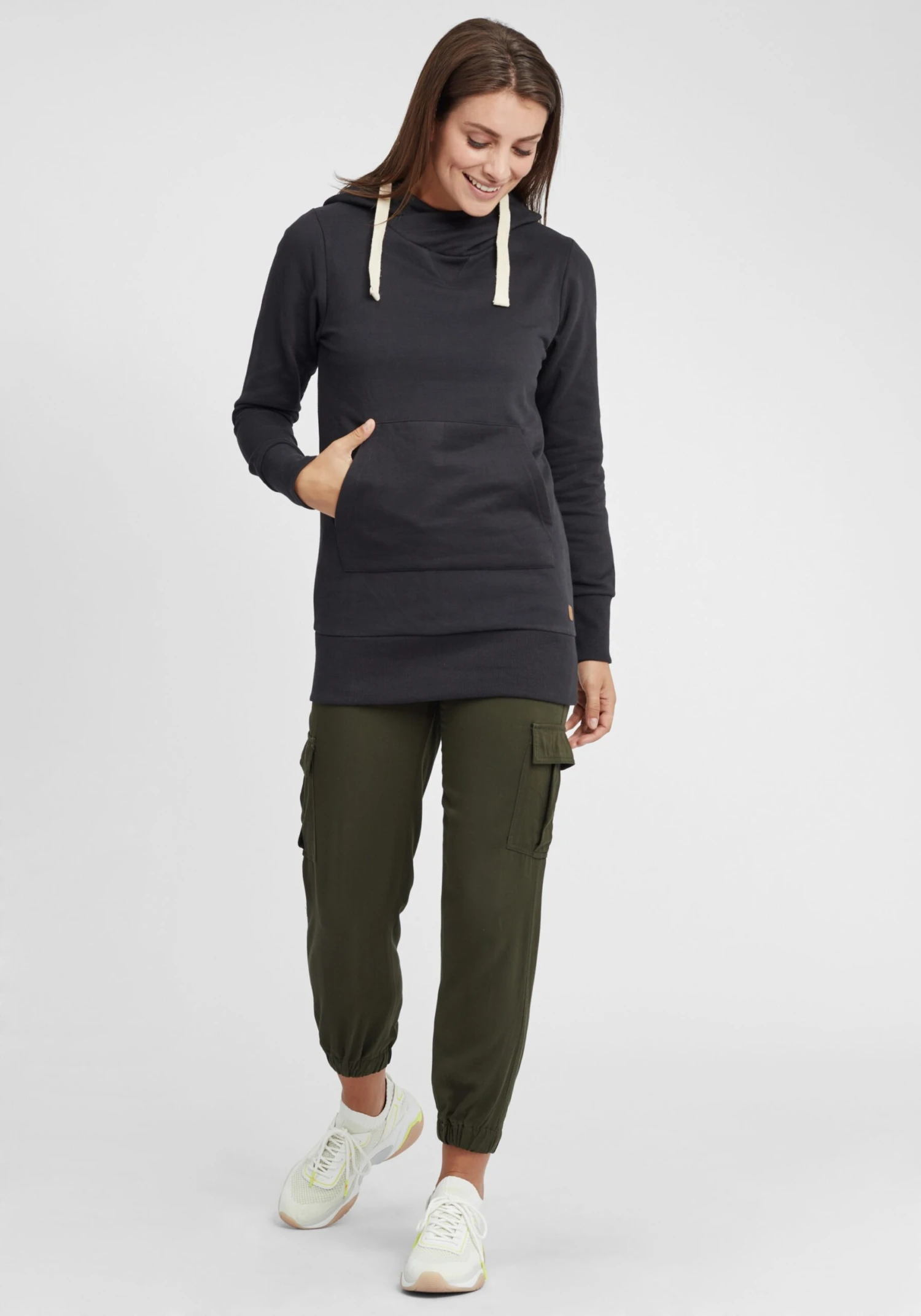 OXMO Hoodies Sweatshirt Jenny Dames Zwart - Afbeelding 3