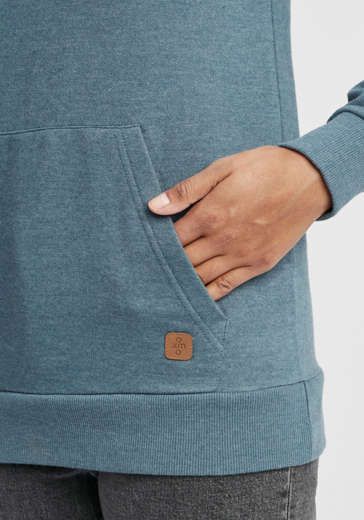 OXMO Hoodies Sweatshirt Julia Pile Dames Blauw / Lichtblauw - Afbeelding 6