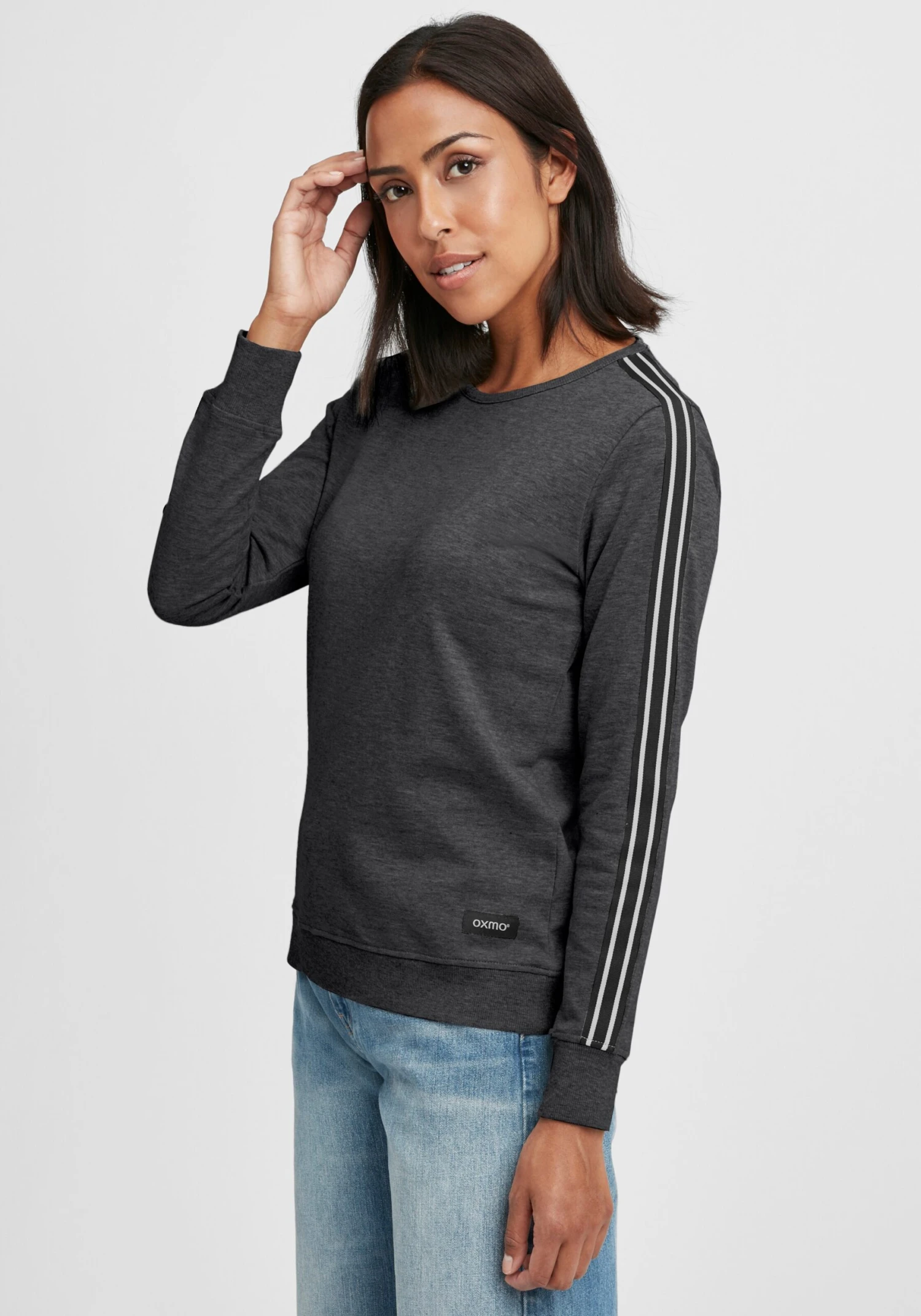 OXMO Sweatshirts Sweatshirt Gabita Dames Grijs - Afbeelding 2